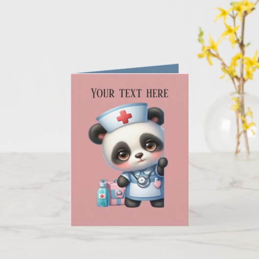 Schattigee peeking verpleegkundige voeg bericht be kaart (Gele Bloem)