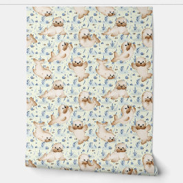 Schattigee pelszegels behang