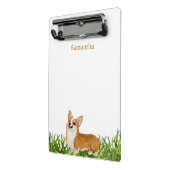 Schattigee Pembroke Corgi Dog Monogram Naam Mini Klembord (Angled2)