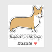 Schattigee Pembroke Welsh Corgi Hondenras Vinyl St Sticker (Vel)
