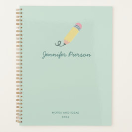 Schattigee Pen School Custom Handschrift Naam Planner