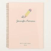Schattigee Pen School Custom Handschrift Naam Planner (Voorkant)