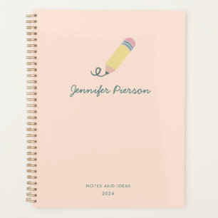 Schattigee Pen School Custom Handschrift Naam Planner
