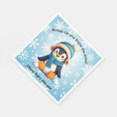 Schattigee Penguin Baby shower Papier servet (Hoek)
