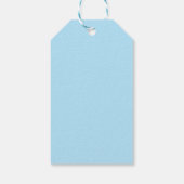 Schattigee Penguin Cartoon Custom Blue Cadeaulabel (Achterkant)