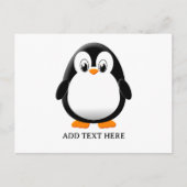 Schattigee Penguin Cartoon Custom Briefkaart (Voorkant)