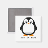 Schattigee Penguin Cartoon Custom Magneet (Voorkant / Achterkant)