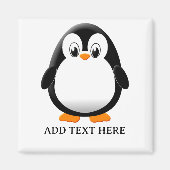 Schattigee Penguin Cartoon Custom Magneet (Voorkant)