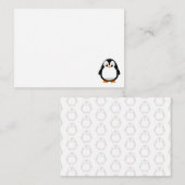 Schattigee Penguin Cartoon Custom Notitiekaartje (Voorkant / Achterkant)