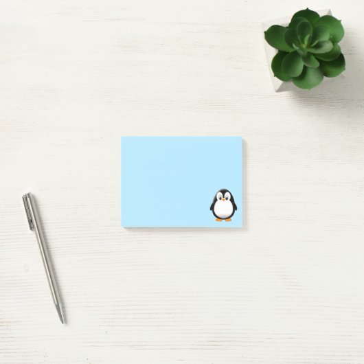 Schattigee Penguin Cartoon Custom Post-it® Notes (Kantoor)