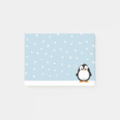 Schattigee Penguin Cartoon Sneeuwvlokken Custom Post-it® Notes (Voorkant)