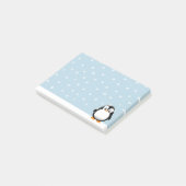 Schattigee Penguin Cartoon Sneeuwvlokken Custom Post-it® Notes (Schuin)