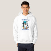 Schattigee Penguin Cartoon Voetballer Hoodie (Voorkant volledig)