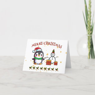 Schattigee Penguin Christmas Kaarten