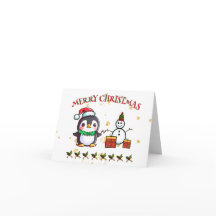 Schattigee Penguin Christmas Kaarten
