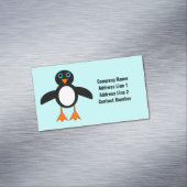Schattigee Penguin Custom Visitekaartjes Magnetisch Visitekaartje (Voorbeeld)