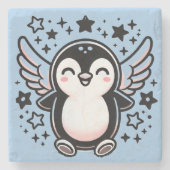 Schattigee Penguin Dining Stone Onderzetters (Voorkant)