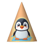 Schattigee Penguin Face safari dierentuin ijs Verj Feesthoedjes (Voorkant)