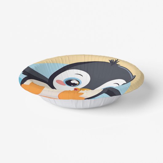 Schattigee Penguin Face Safari Zoo oerwoud Verjaar Papieren Kommen (Gebogen)