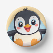 Schattigee Penguin Face Safari Zoo oerwoud Verjaar Papieren Kommen (Voorkant)