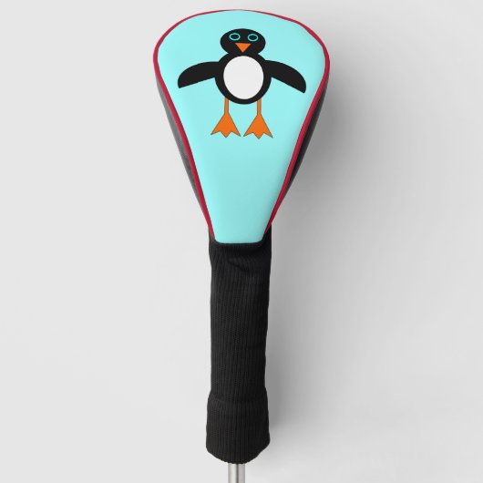 Schattigee Penguin Golf Driver Hoesje Golfheadcover (Voorkant)