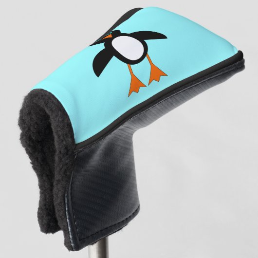 Schattigee Penguin Golf Putter Hoesje Golfheadcover (3/4 voorkant)