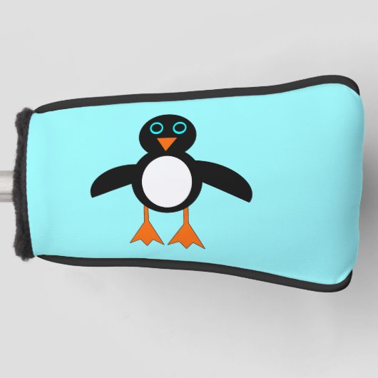 Schattigee Penguin Golf Putter Hoesje Golfheadcover (Voorkant)