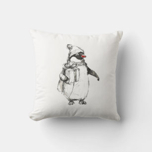 Schattigee Penguin Holding Gift Kussen