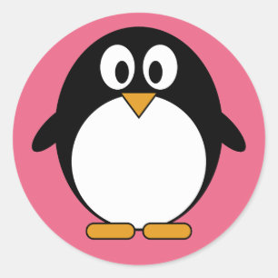Schattigee Penguin Kawaii Cartoon Ronde Sticker