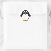 Schattigee Penguin Kawaii Cartoon Ronde Sticker (Tas)