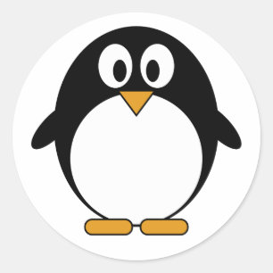 Schattigee Penguin Kawaii Cartoon Ronde Sticker