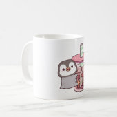 Schattigee Penguin Knuffelen Iced Bubble Tea Koffiemok (Voorkant links)