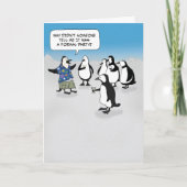 Schattigee Penguin Let's Party Uitnodiging (Voorkant)