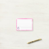 Schattigee Penguin Lined Pink Sticky Notes - 4 "x3 (Op bureau)
