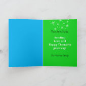 Schattigee Penguin Love & Hope Quote op Blue Holid Feestdagen Kaart (Binnen)