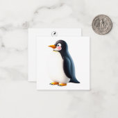 Schattigee Penguin Note Kaart Notitiekaartje (Voorkant / Achterkant in situ)