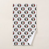 Schattigee Penguin Surface Pattern Design Print Bad Handdoek (Handdoek)