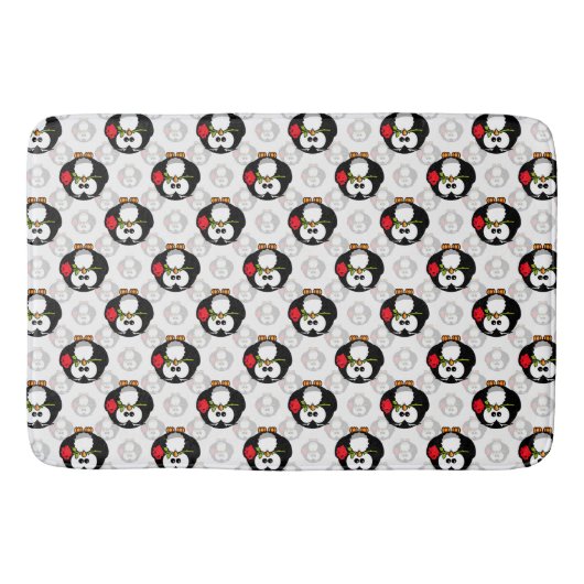 Schattigee Penguin Surface Pattern Design Print Badmat (Voorkant)