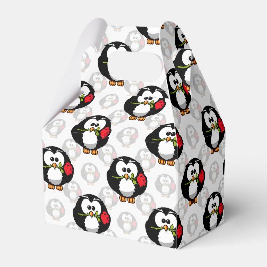 Schattigee Penguin Surface Pattern Design Print Bedankdoosjes (Achterkant)