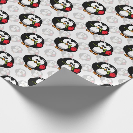 Schattigee Penguin Surface Pattern Design Print Cadeaupapier (Hoek)