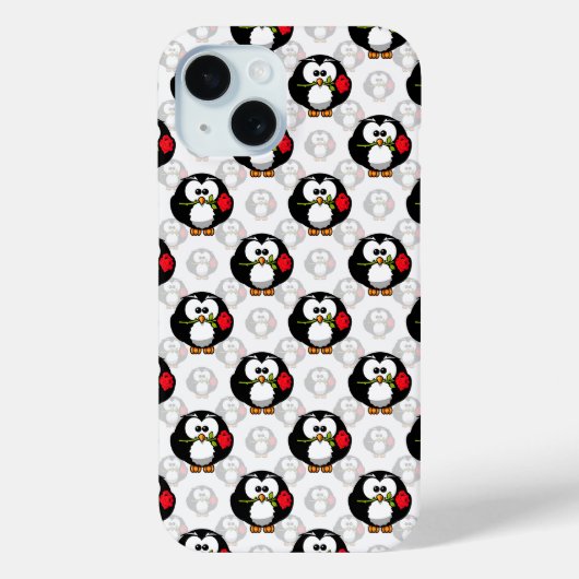 Schattigee Penguin Surface Pattern Design Print Case-Mate iPhone Case (Achterkant)