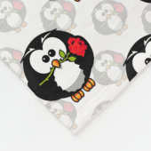 Schattigee Penguin Surface Pattern Design Print Fleece Deken (Hoek)