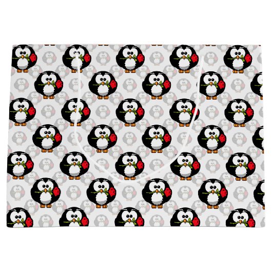 Schattigee Penguin Surface Pattern Design Print Groot Cadeauzakje (Voorkant)