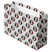 Schattigee Penguin Surface Pattern Design Print Groot Cadeauzakje (Achterkant Gekanteld)
