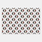 Schattigee Penguin Surface Pattern Design Print Inpakpapier Vel (Voorkant 3)
