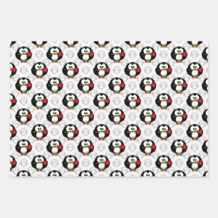 Schattigee Penguin Surface Pattern Design Print Inpakpapier Vel