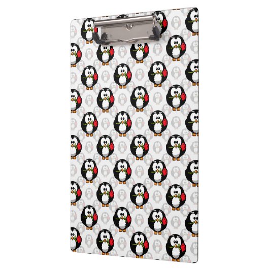 Schattigee Penguin Surface Pattern Design Print Klembord (Links)