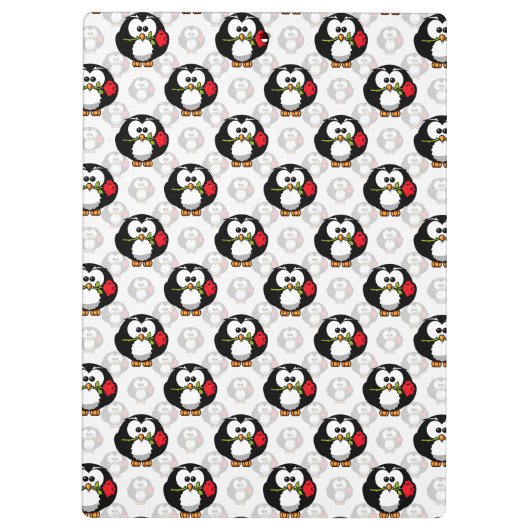 Schattigee Penguin Surface Pattern Design Print Klembord (Achterkant)