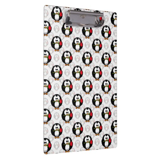 Schattigee Penguin Surface Pattern Design Print Klembord (Rechts)