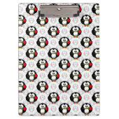 Schattigee Penguin Surface Pattern Design Print Klembord (Voorkant)